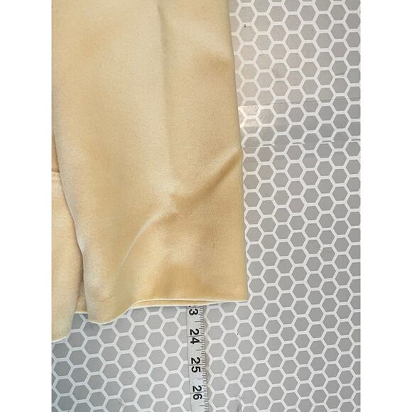 Vintage Brian Tucker Women Blazer Size 12 Cream Wool Double Breasted Preppy FLAW - Picture 11 of 12